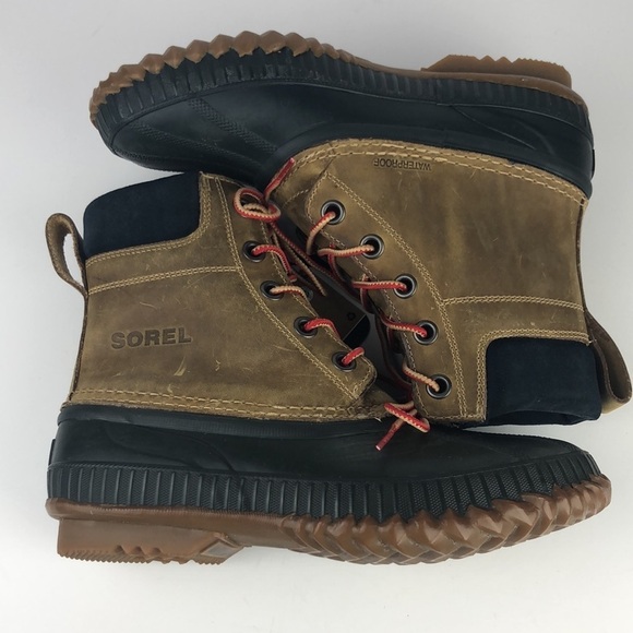 Sorel Cheyanne Lace Full Grain Men’s Rain / Snow Rubber Duck Boots - Picture 8 of 13